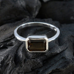 Wen Romantic Brown Solitaire Ring