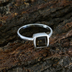 Aiko Contemporary Brown Solitaire Ring