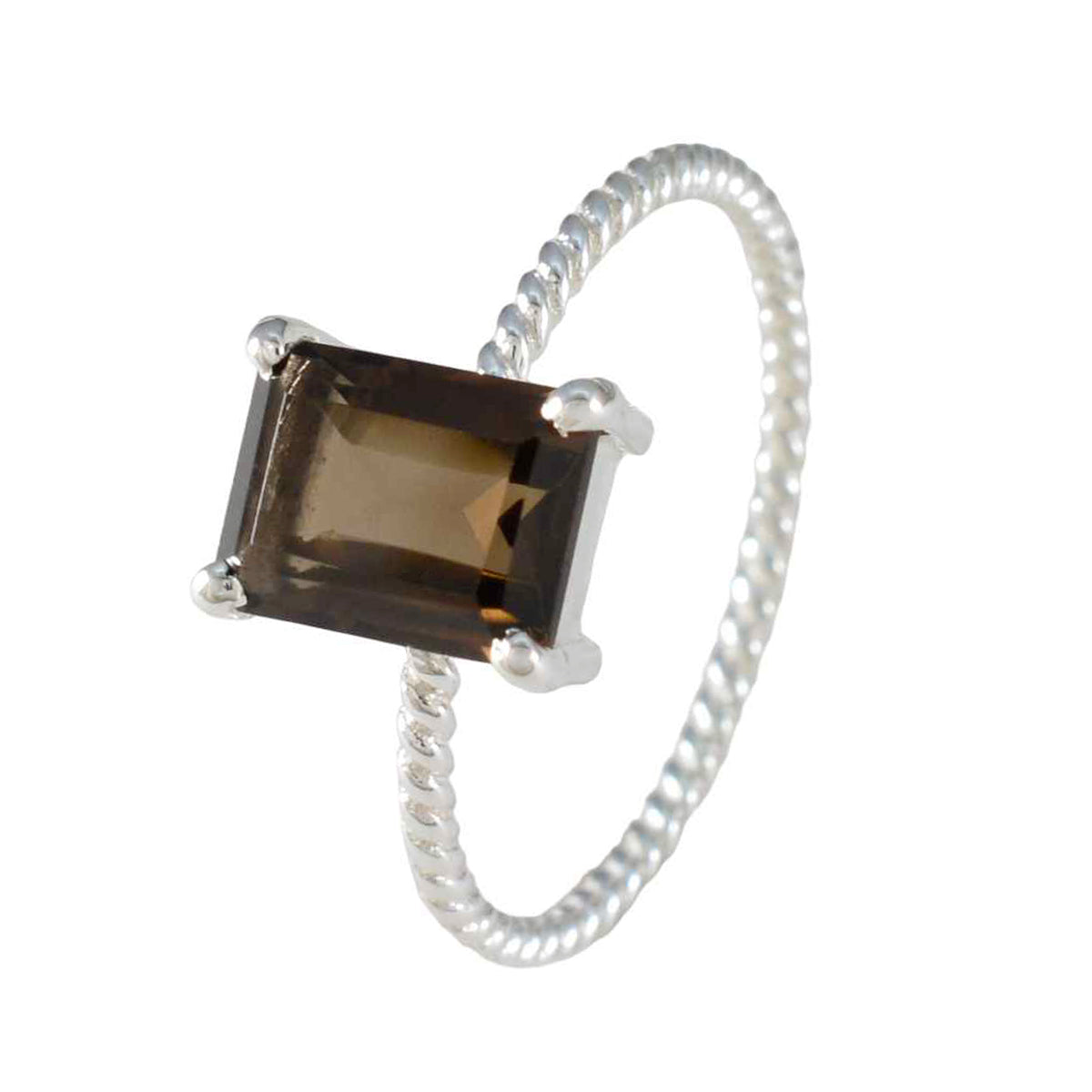 Nisa Twist Brown Solitaire Ring