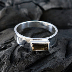 Aaliyah Feminine Brown Solitaire Ring
