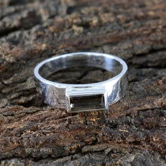 Aaliyah Feminine Brown Solitaire Ring