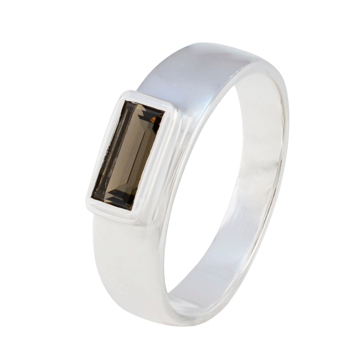 Aaliyah Feminine Brown Solitaire Ring