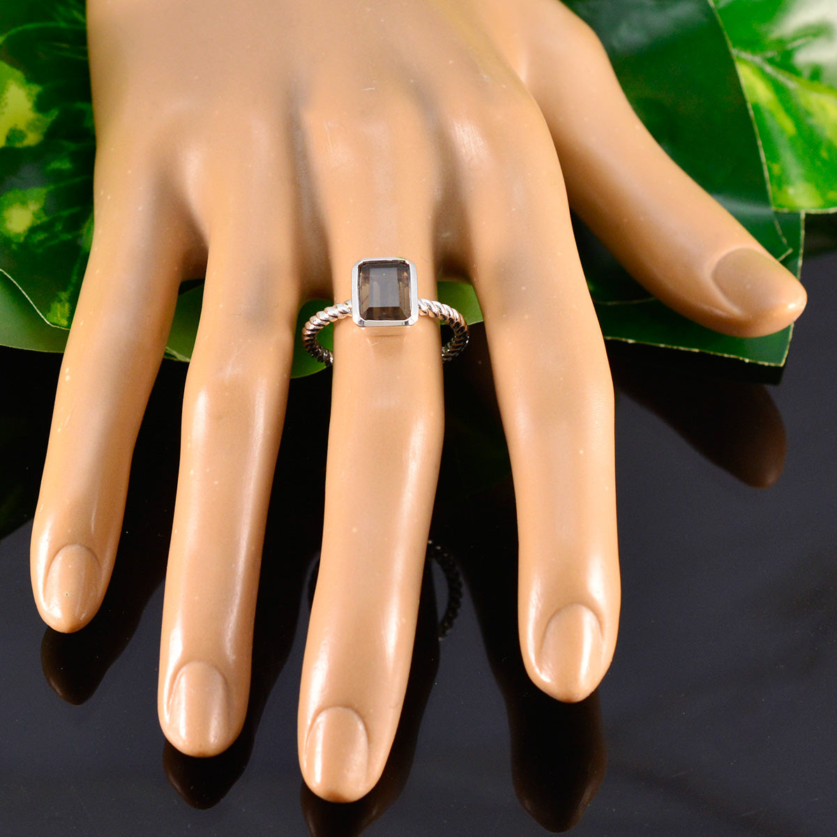 Carla Cultural Brown Solitaire Ring