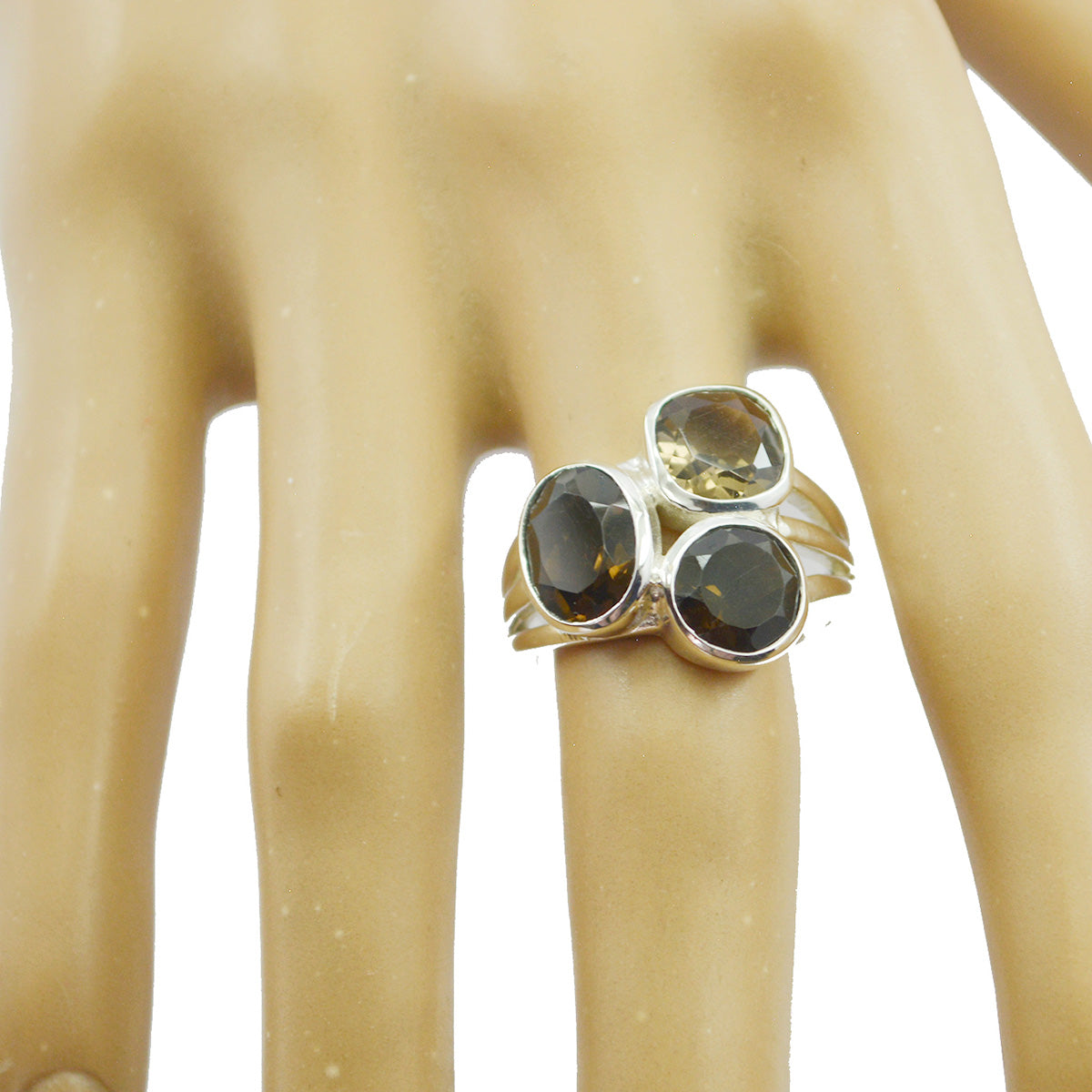 Ivana Luxurious Brown Trilogy Ring