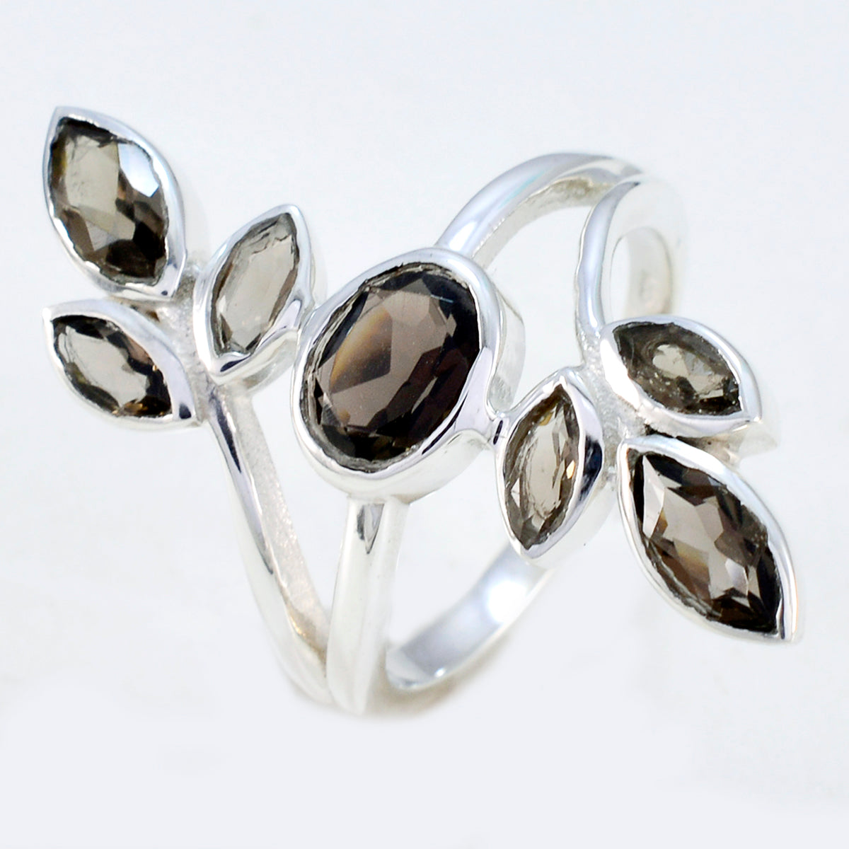 Maya Leafy Brown Hepta Ring
