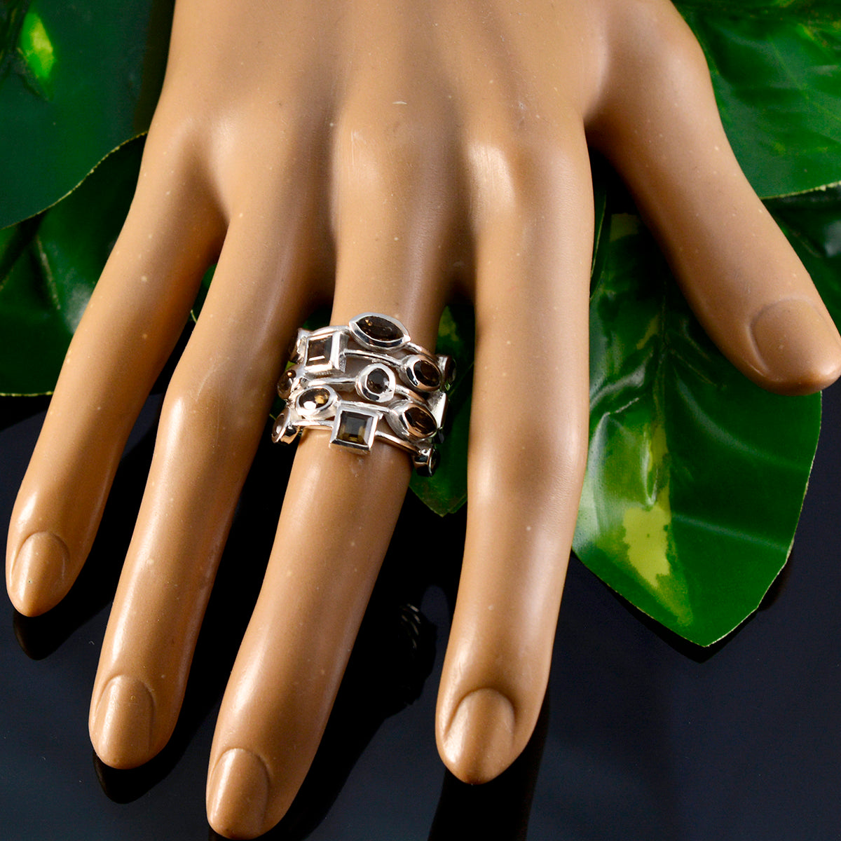 Harper Abstract Brown multiple Ring