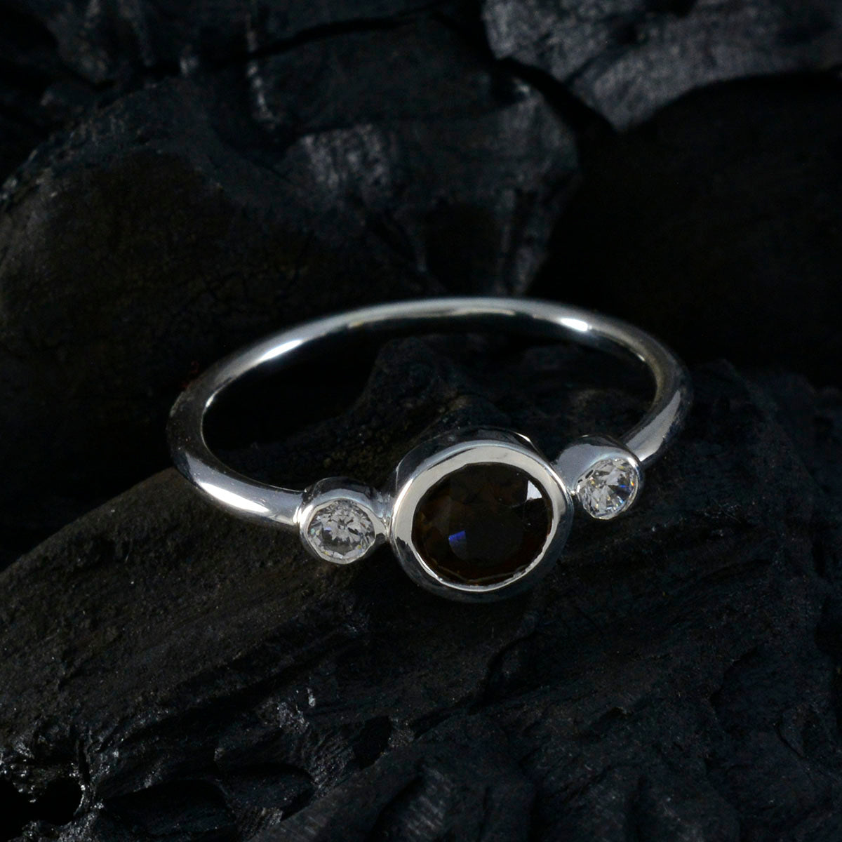 Wen Glamorous Brown Trilogy Ring