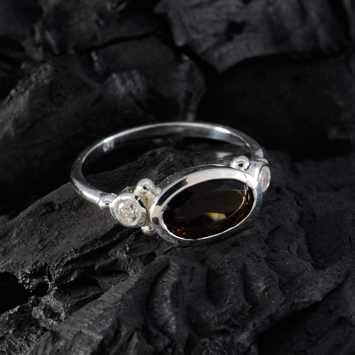 Ananya Romantic Brown Trilogy Ring