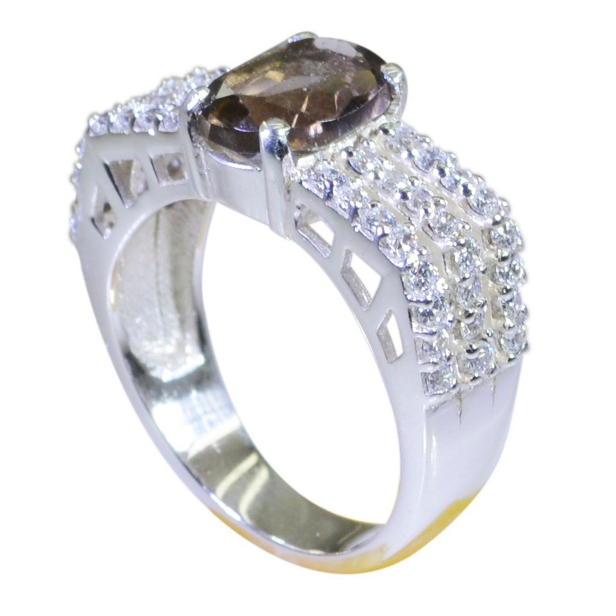 Ana Modern Brown Halo Ring