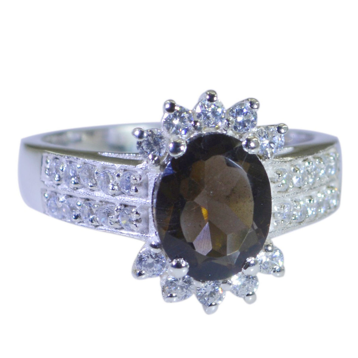 Angel Contemporary Brown Halo Ring