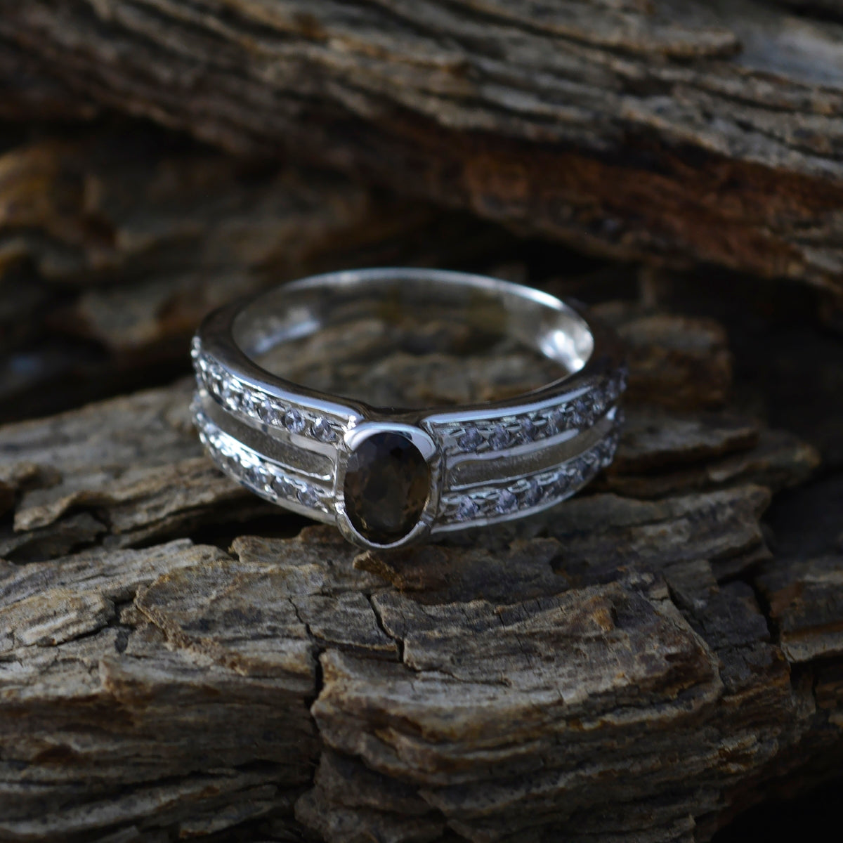 Clara Boho Brown Halo Ring