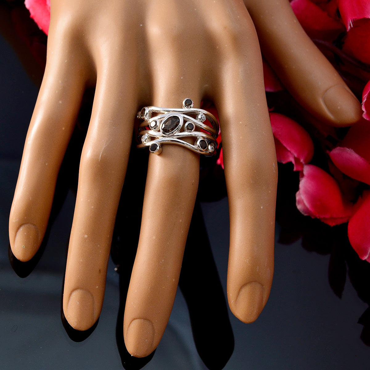 Ines Graceful multicolor multiple Ring