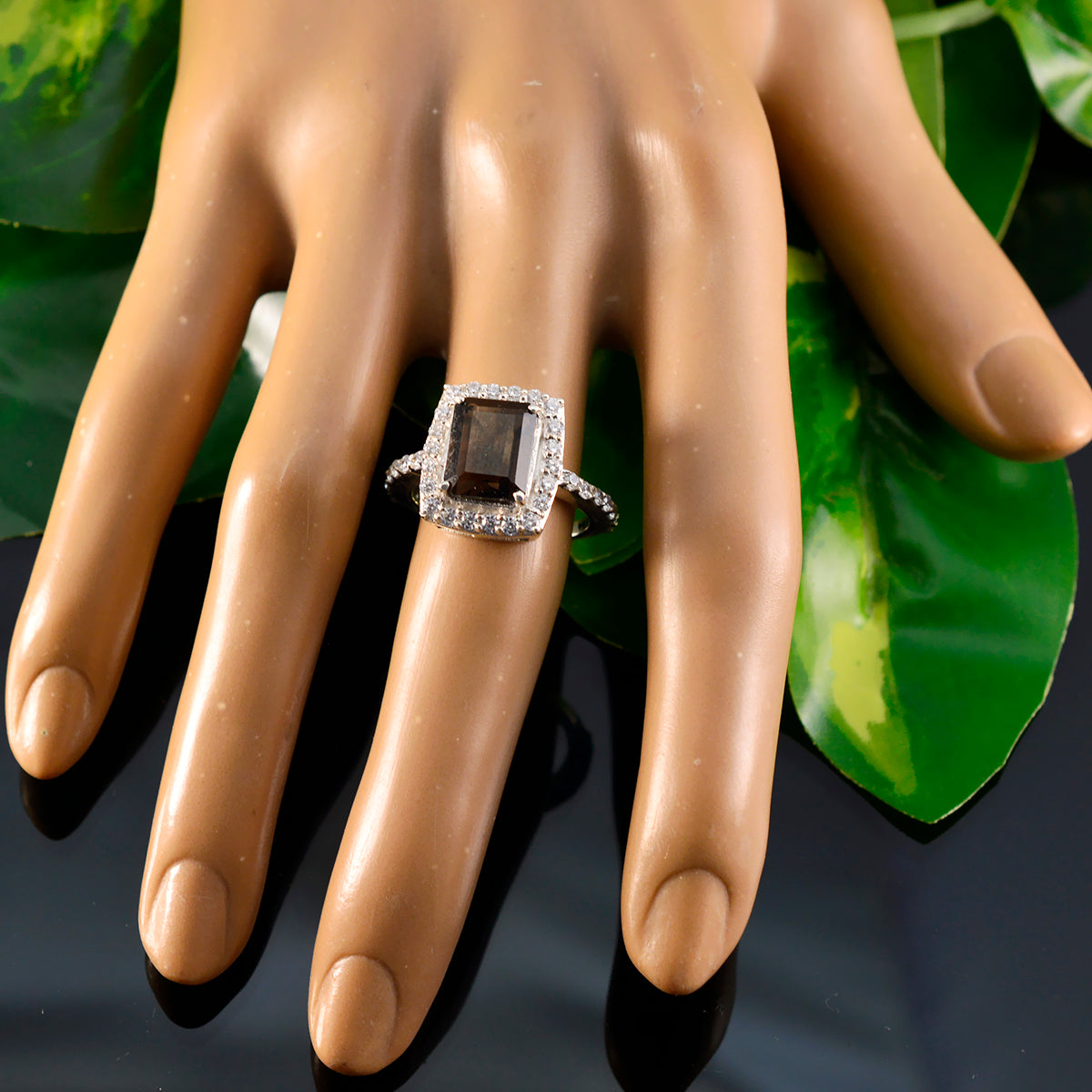 Isabella Artisan Brown Halo Ring