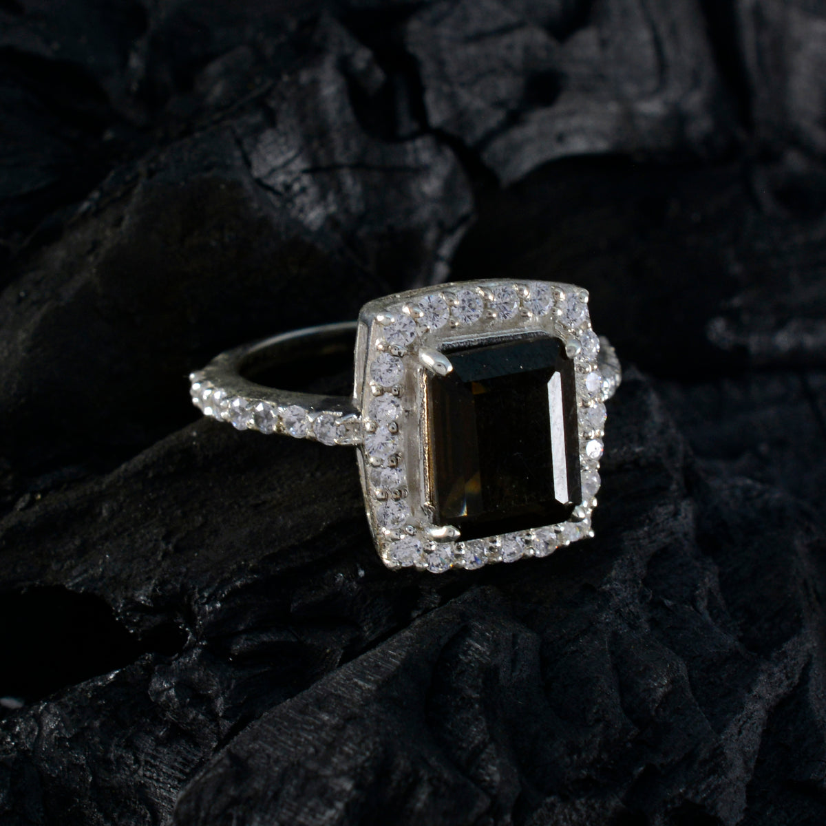 Isabella Artisan Brown Halo Ring