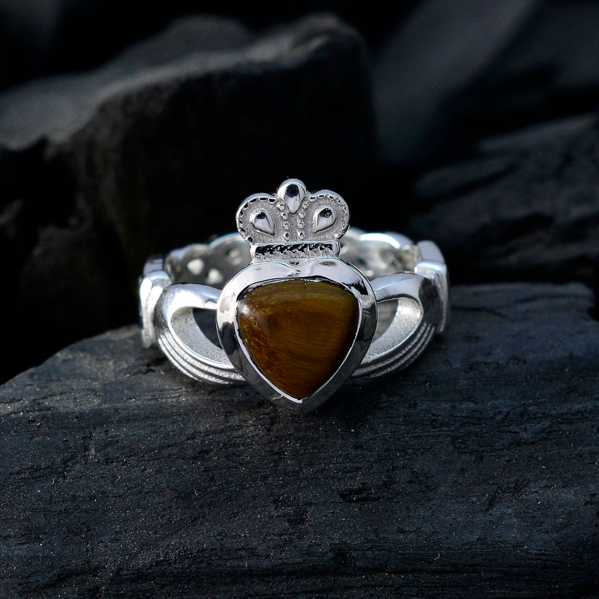 Sophia Romantic Brown Solitaire Ring