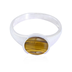 Saanvi Abstract Brown Solitaire Ring Tiger Eye Brown