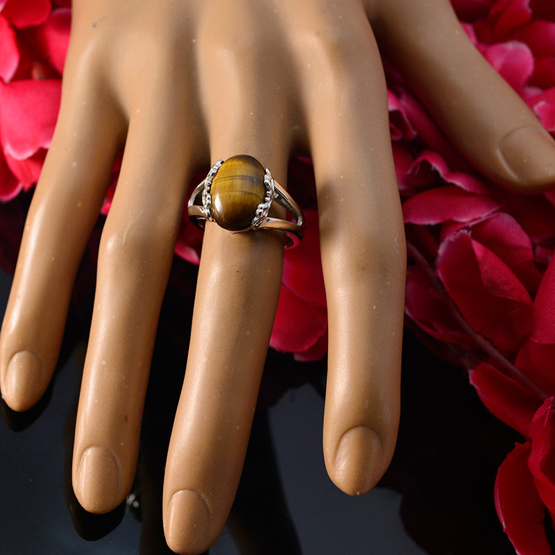 Inès Romantic Brown Solitaire Ring