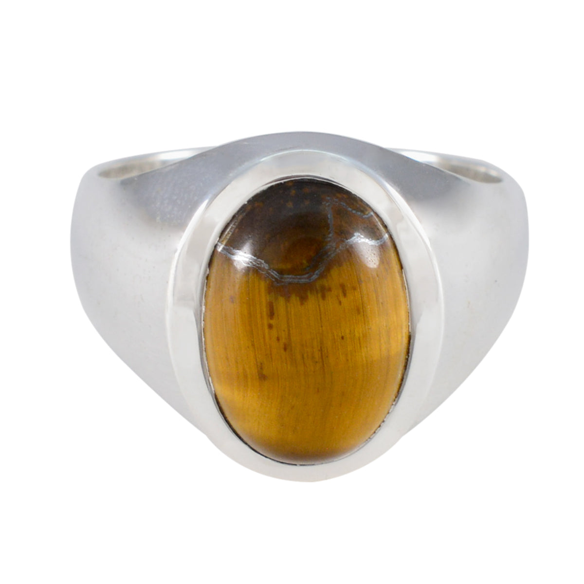 Violet Boho Brown Solitaire Ring Tiger Eye Brown