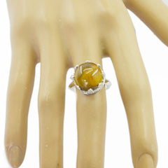 Araya Art Deco Brown Solitaire Ring