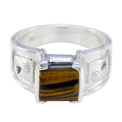 Alina Trendy Brown Solitaire Ring Tiger Eye Brown