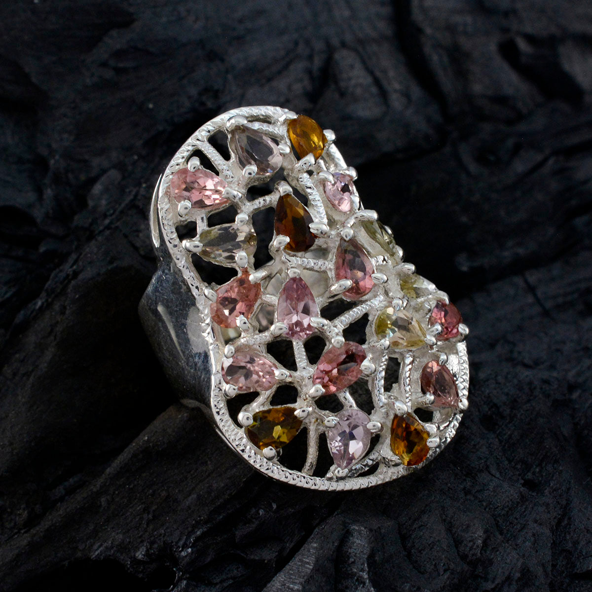 Victoria Ethnic multicolor multiple Ring