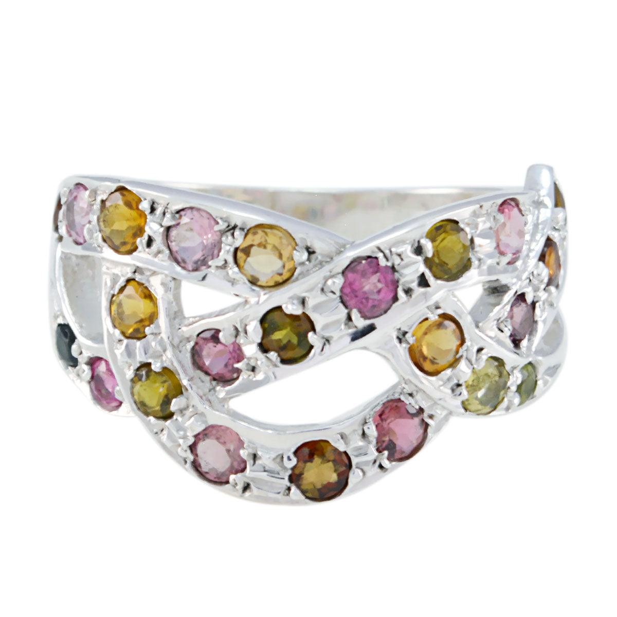 Sofía Feminine multicolor multiple Ring Tourmaline Multicolor