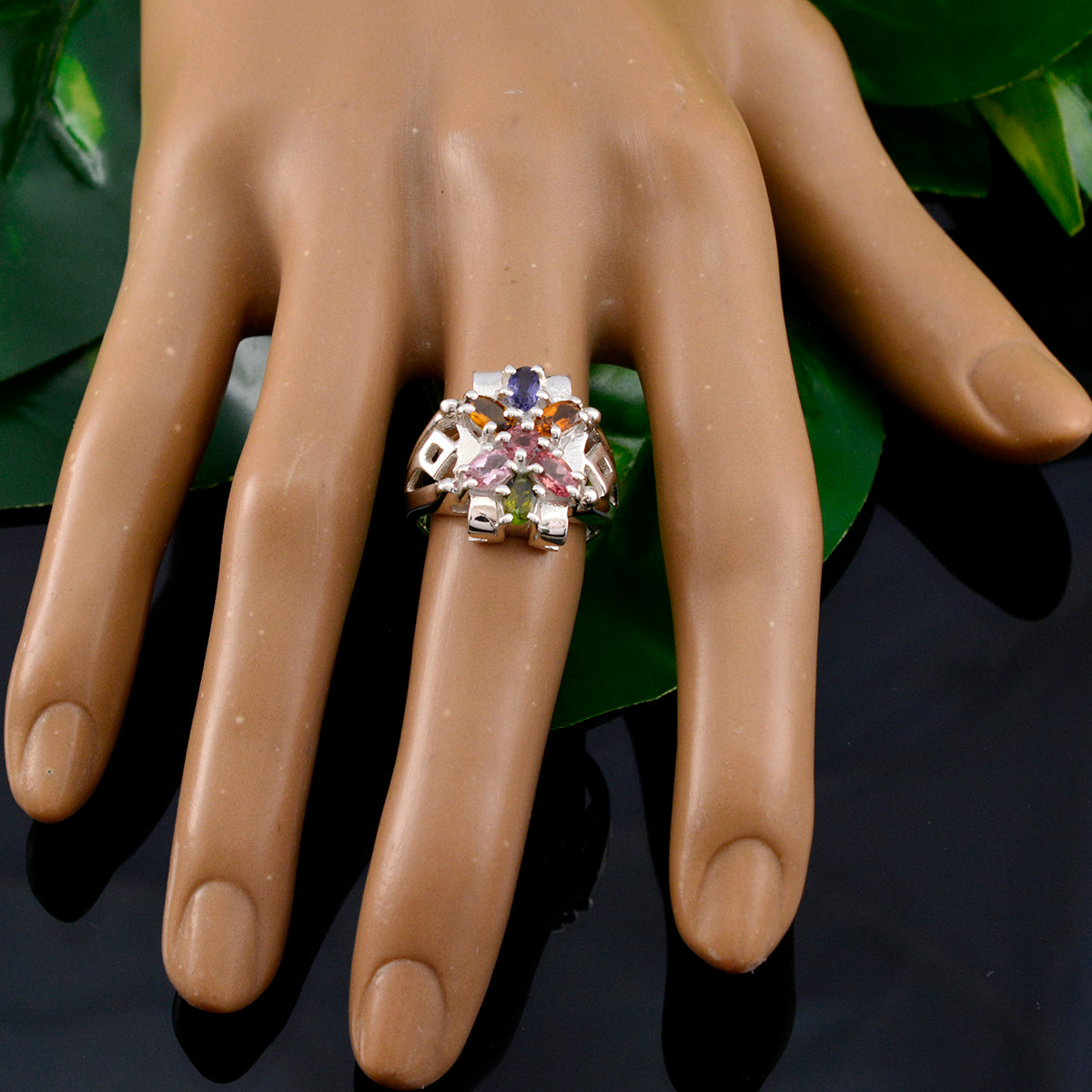 Leah Trendy multicolor multiple Ring