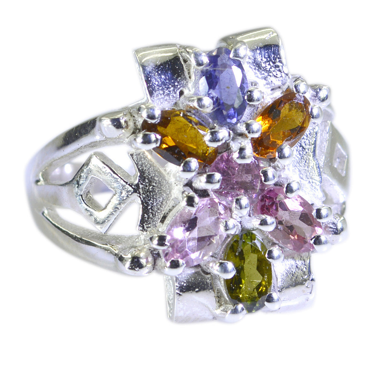 Leah Trendy multicolor multiple Ring