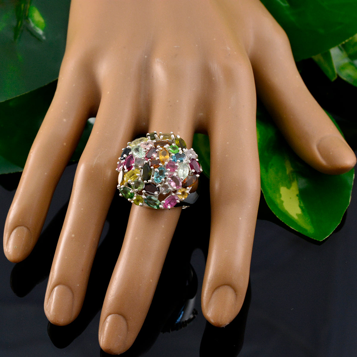 Aaliyah Artisan multicolor multiple Ring