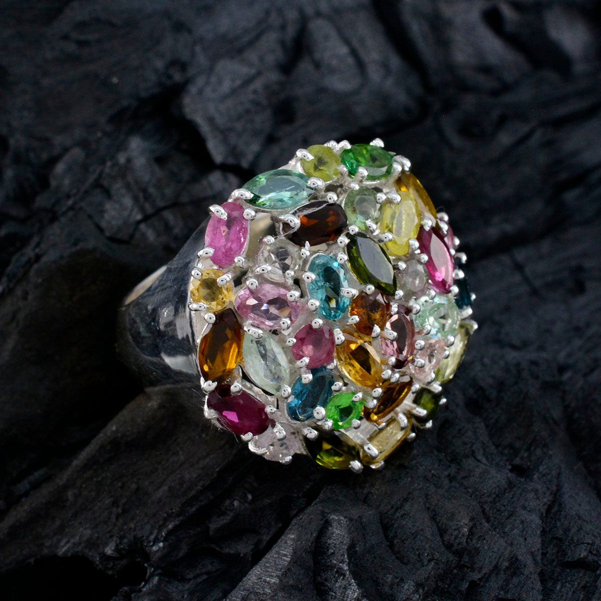 Aaliyah Artisan multicolor multiple Ring
