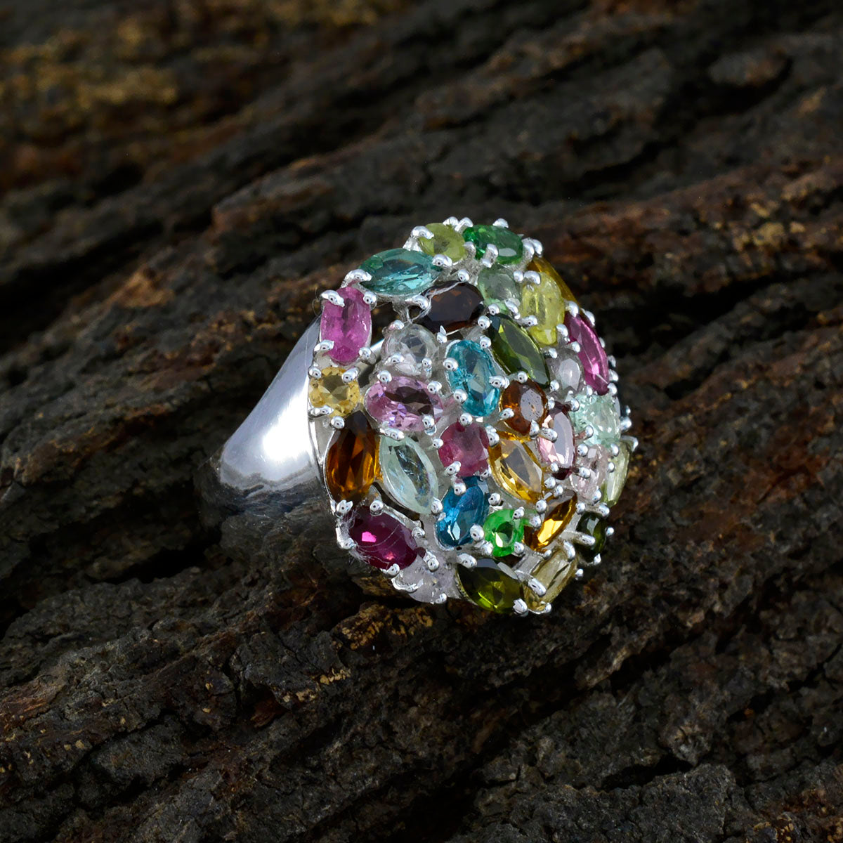Aaliyah Artisan multicolor multiple Ring