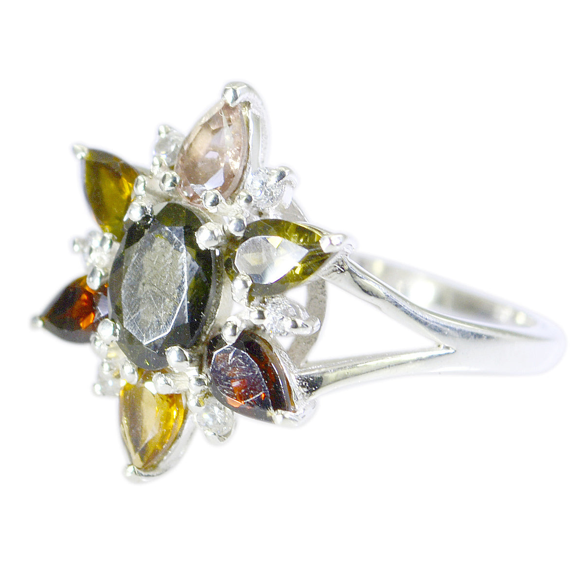 Putri Floral multicolor Hepta Ring