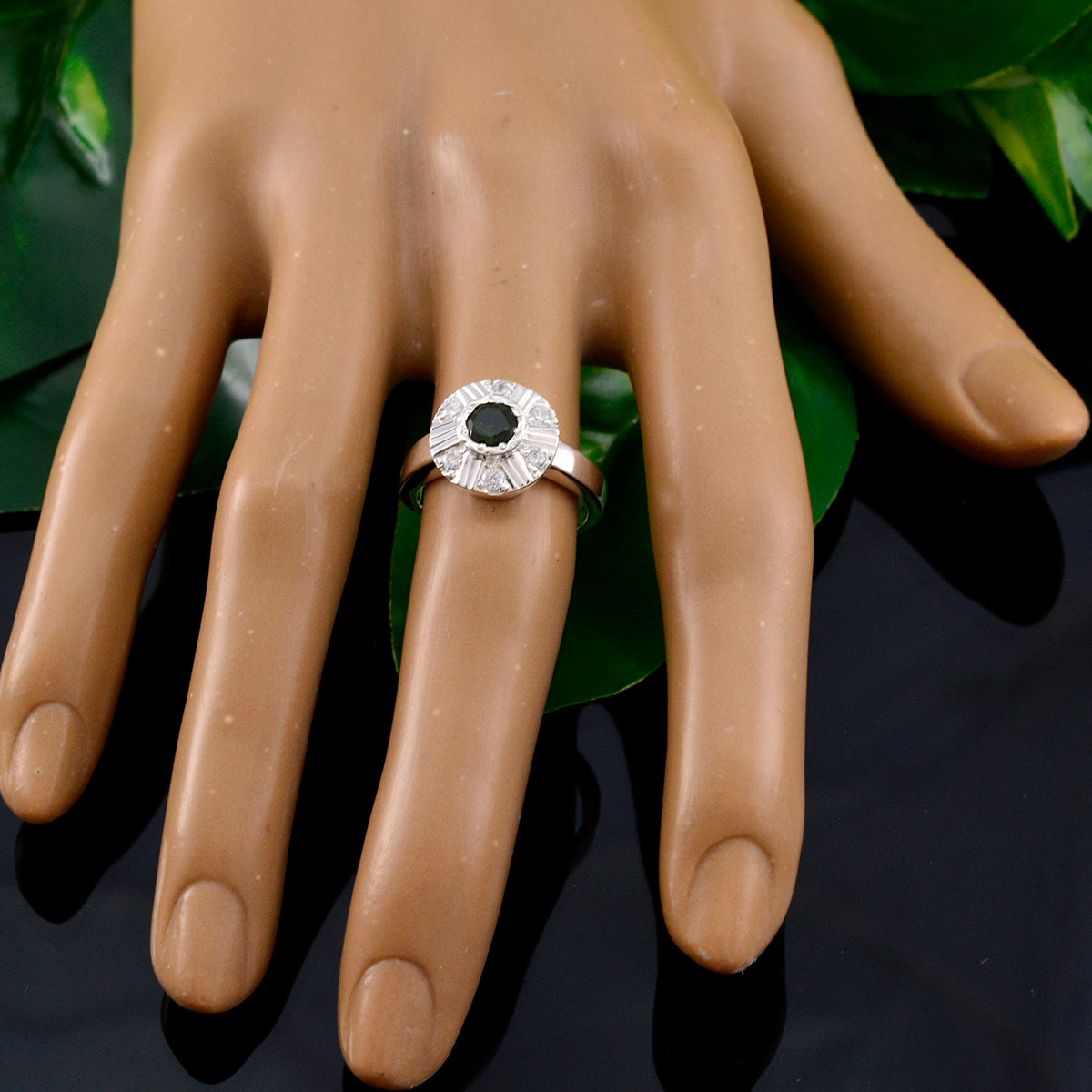 Meera Glamorous multicolor Halo Ring