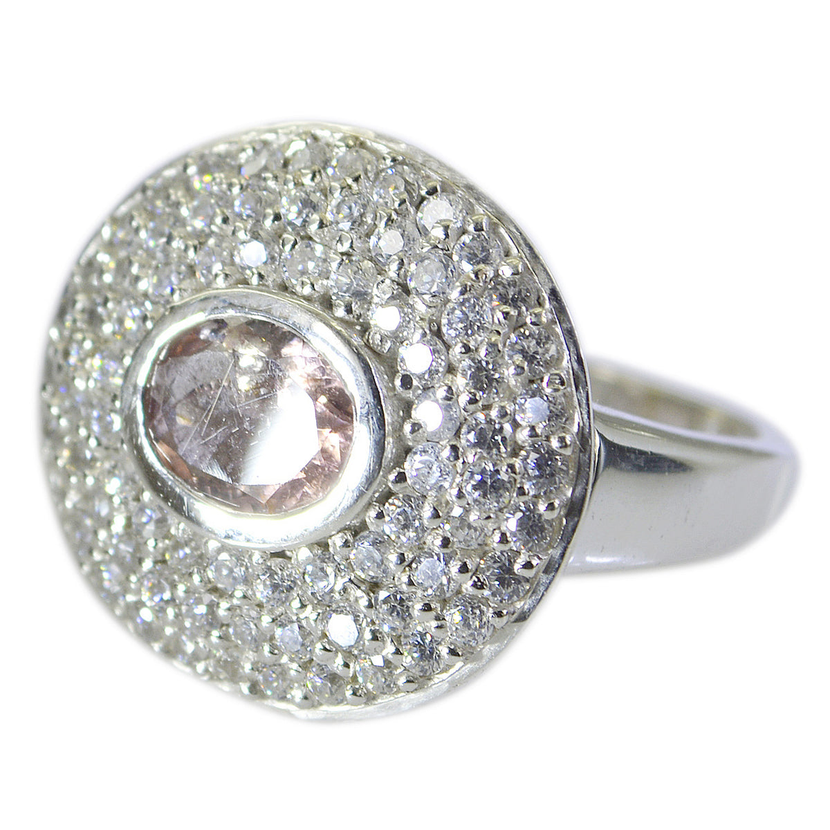 Ivana Abstract multicolor Halo Ring