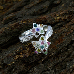 Zoe Contemporary multicolor multiple Ring