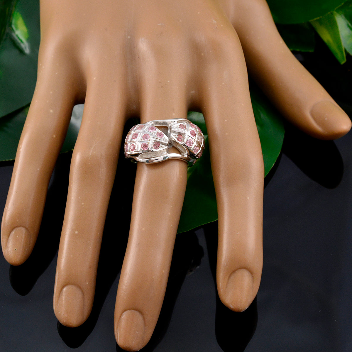 Siti Abstract multicolor multiple Ring