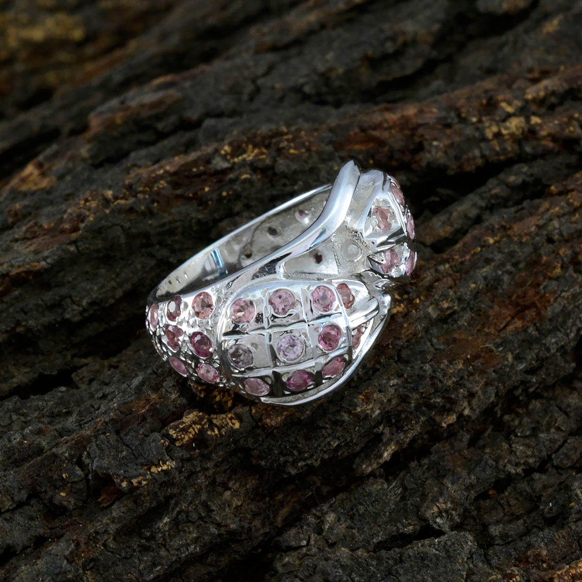 Siti Abstract multicolor multiple Ring