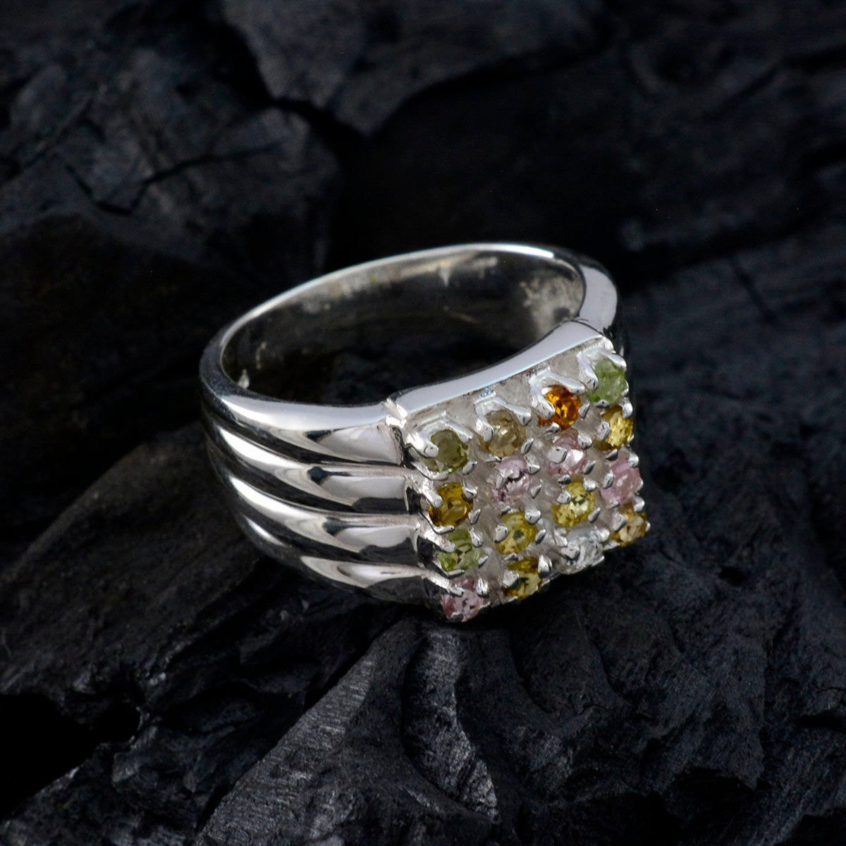Agnes Trendy multicolor multiple Ring