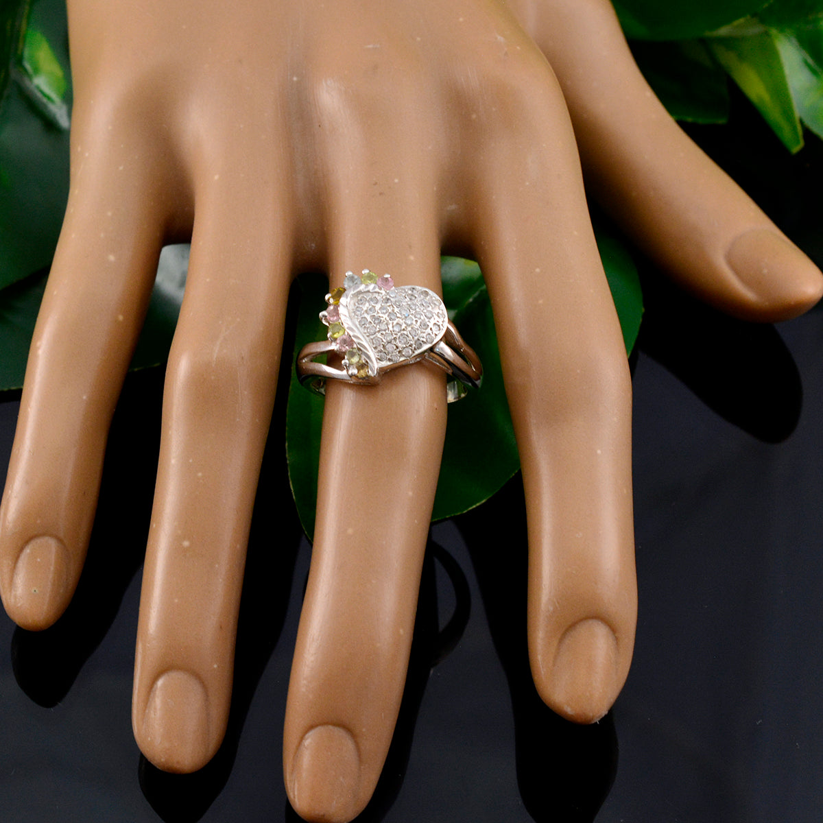 Alina Feminine multicolor multiple Ring