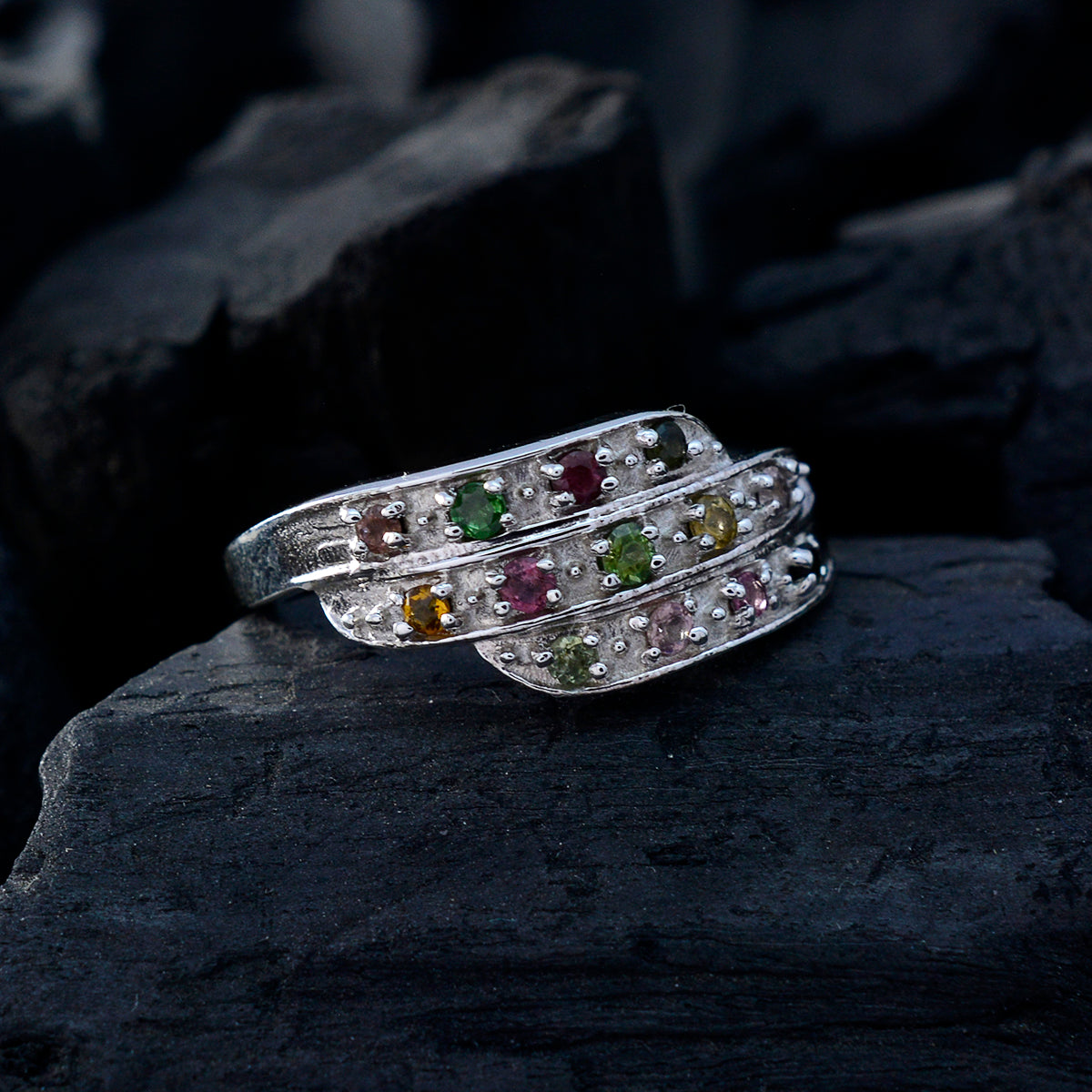 Pilar Cultural multicolor Halo Ring