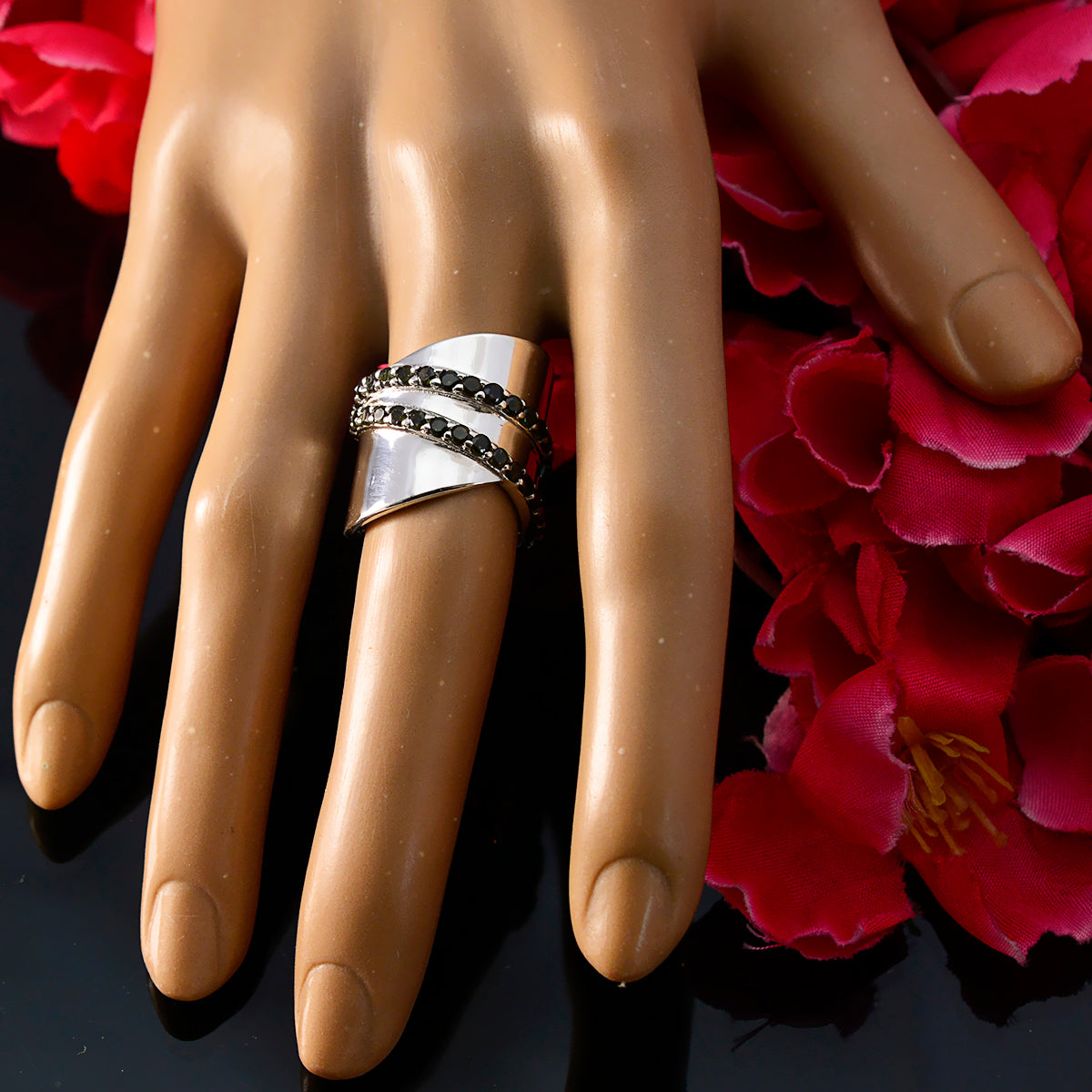 Ana Art Deco multicolor multiple Ring