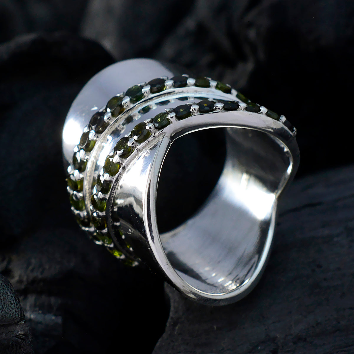 Ana Art Deco multicolor multiple Ring