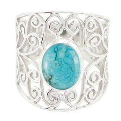 Lea Filigree Turquoise Solitaire Ring Turquoise Blue