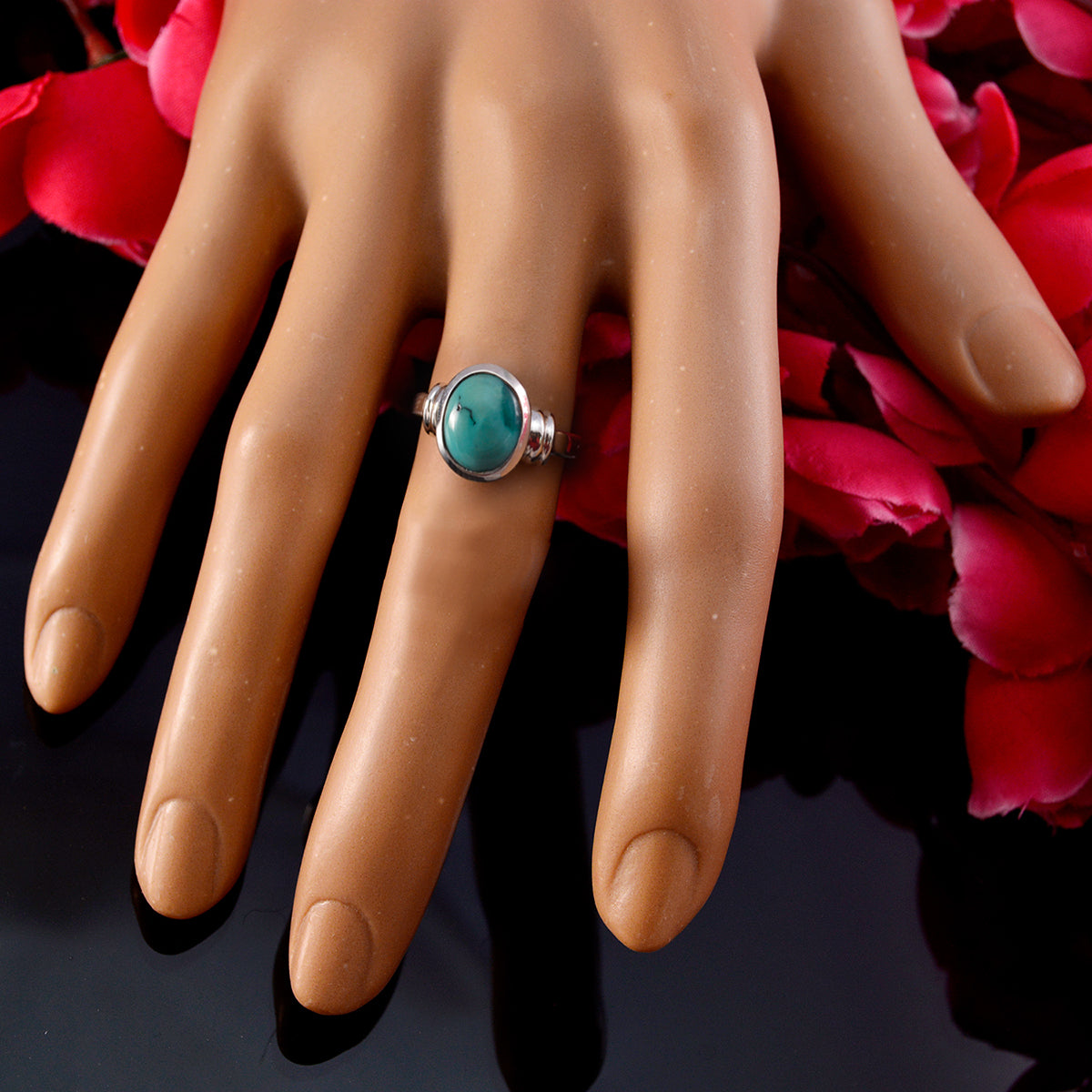Riya Boho Turquoise Solitaire Ring