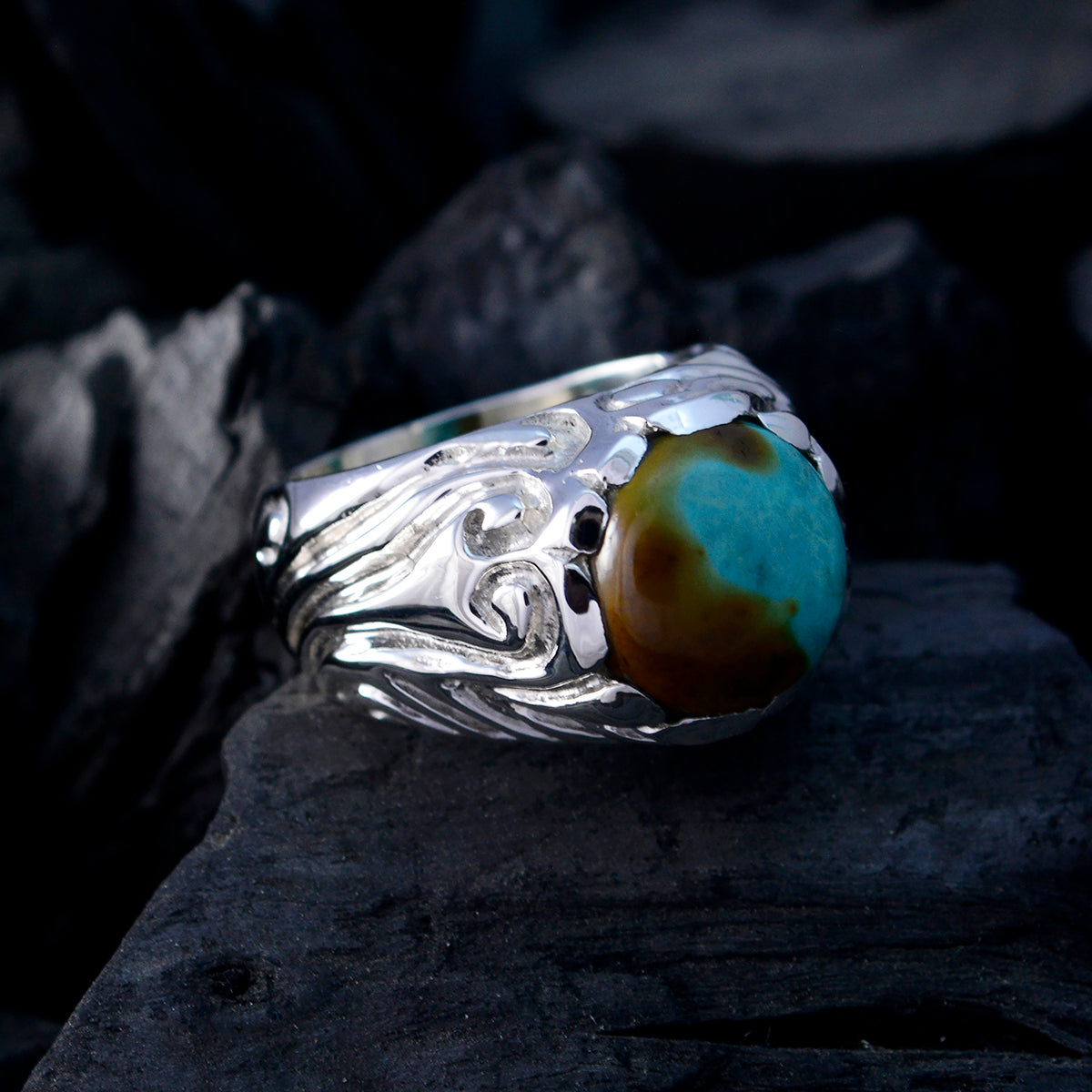 Maria Contemporary Turquoise Solitaire Ring
