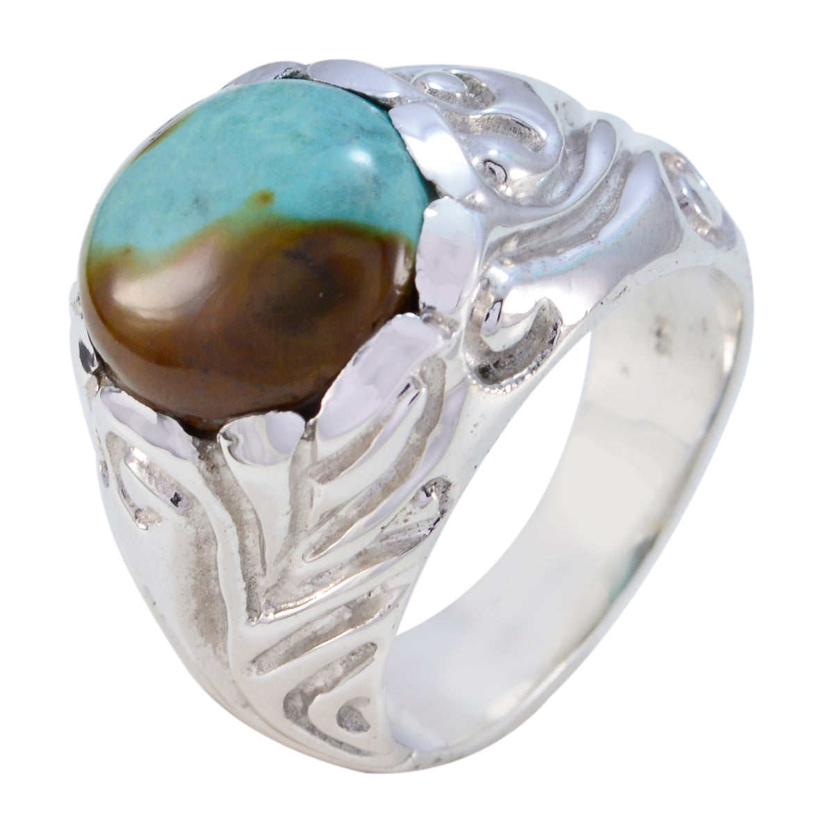 Maria Contemporary Turquoise Solitaire Ring Turquoise Blue