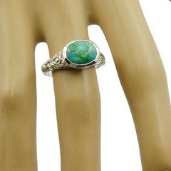 Angel Art Deco Turquoise Solitaire Ring