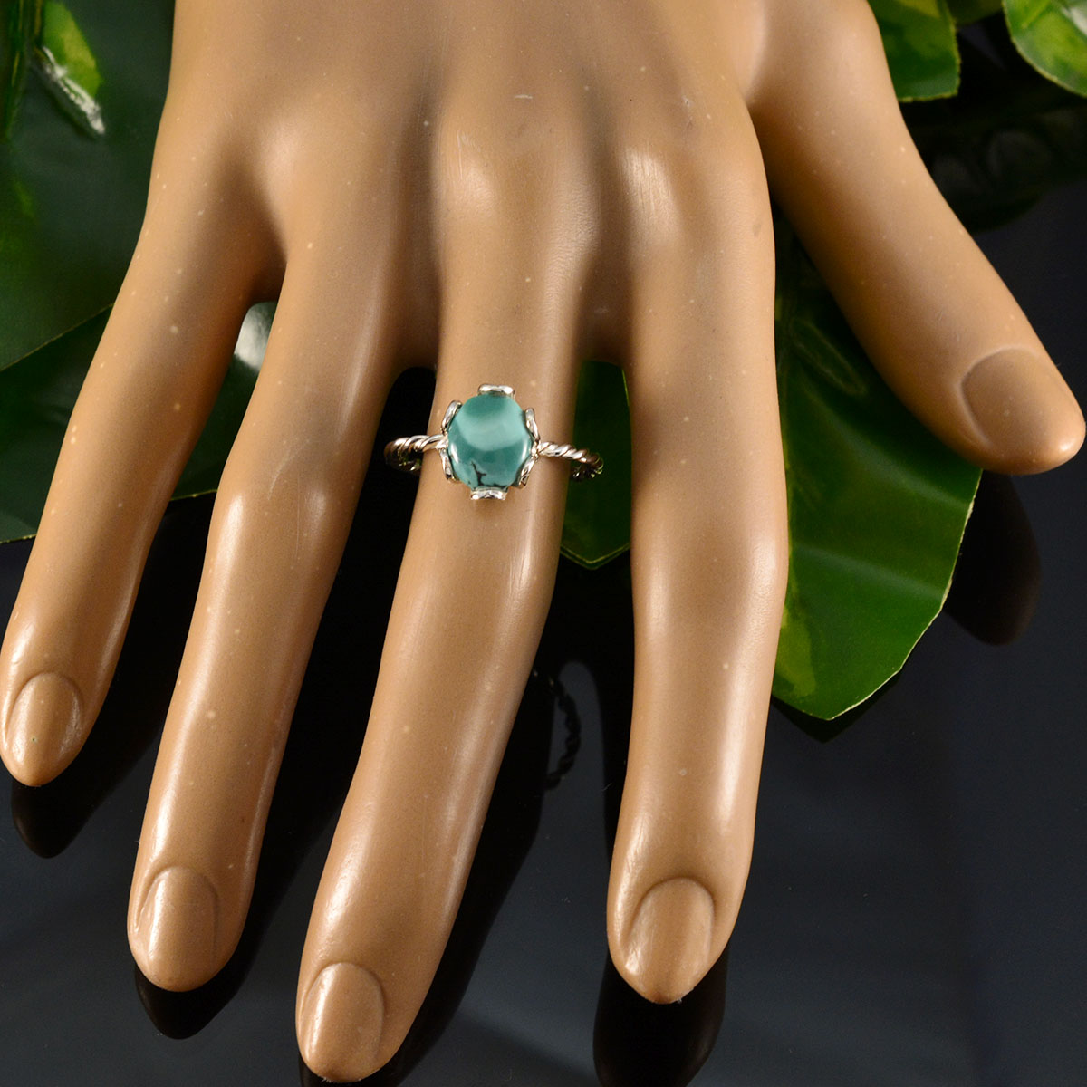 Freya Glamorous Turquoise Solitaire Ring