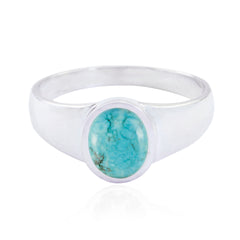 Lakshmi Ethnic Turquoise Solitaire Ring Turquoise Blue