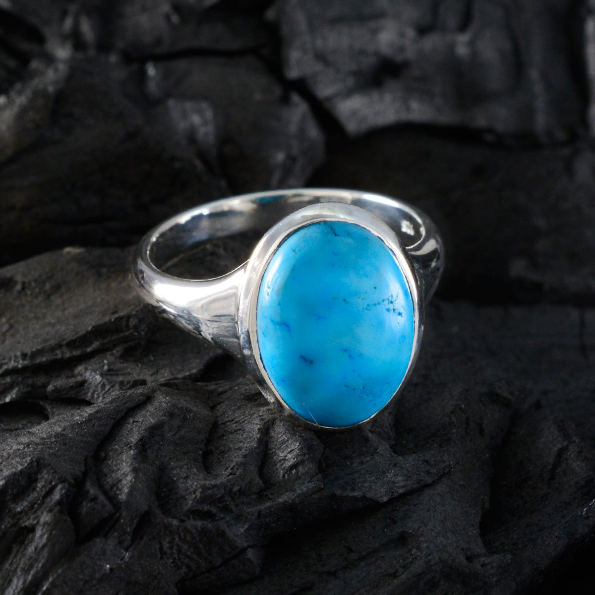 Lili Ethnic Turquoise Solitaire Ring
